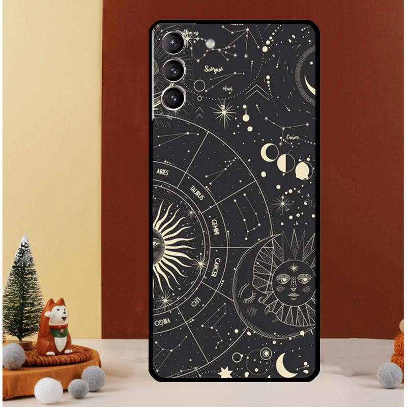 Астрологический Космический Чехол 'Солнце Луна Звезда' Для Samsung Galaxy S23 Ultra S24 S22 Note 20 Ultra 10 Plus S8 S9 S10 S20 S21 FE Чехол