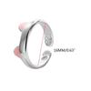 Adjustable Cartoon Little Cat Kitten Pet Finger Rings Lovely Cat Ears Paws Rings Birthday Gifts for College Girls