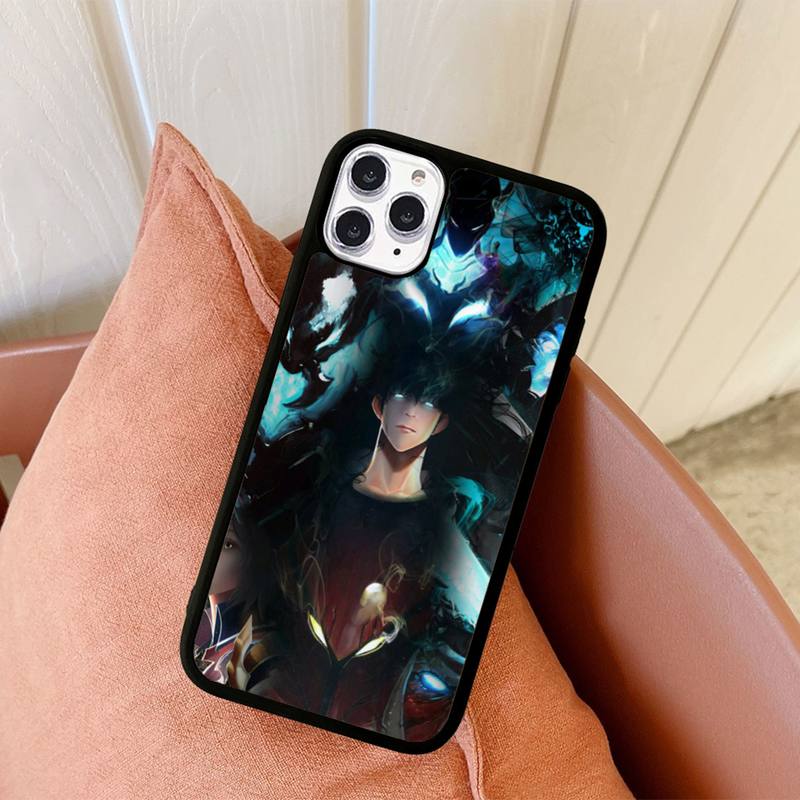 Чехол для телефона с аниме Solo Leveling, силиконовый чехол из ПК + ТПУ для iPhone 11 12 13 Pro Max 8 7 6 Plus X SE XR Hard Fundas