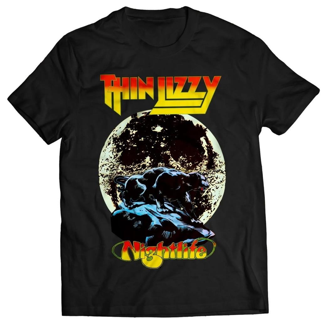Regular men’s T Shirt Night Life Music Tee Thin Lizzy