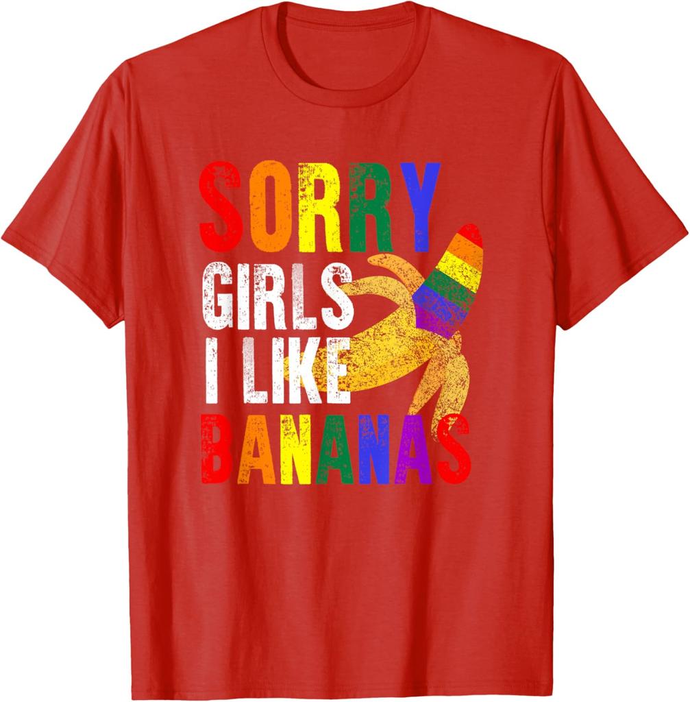 Fun "Sorry Girl I Like Bananas" T-Shirts Unisex Gay Lgbtq Pride Month Tshirts Tops