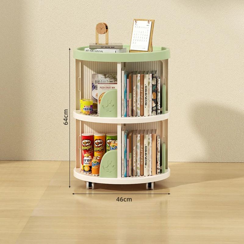 Вращающаяся на 360 градусов книжная полка, напольная полка, хранение книг, студенческая детская зона для чтения иллюстрированных книг, хранение, передвижная бытовая
