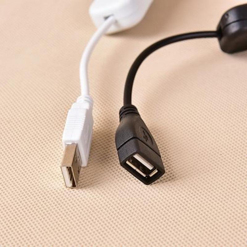 Медный USB-кабель 28 см с переключателем ВКЛ/ВЫКЛ для питания светодиодной лампы - Черный и Белый варианты