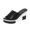 New Women's Shoes Muffin Bottom Fish Mouth Women's Slippers Wedge Heel Thick Sole Sexy High Heel One-size Large Size Sandals Women