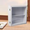 Display Cabinet DIY Figures Organizer,Container,with Clear Door,Countertop Wall Mounted
