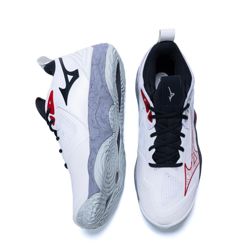 Mizuno Волейбольные кроссовки Белые Красные и Черные Унисекс V1GA231296