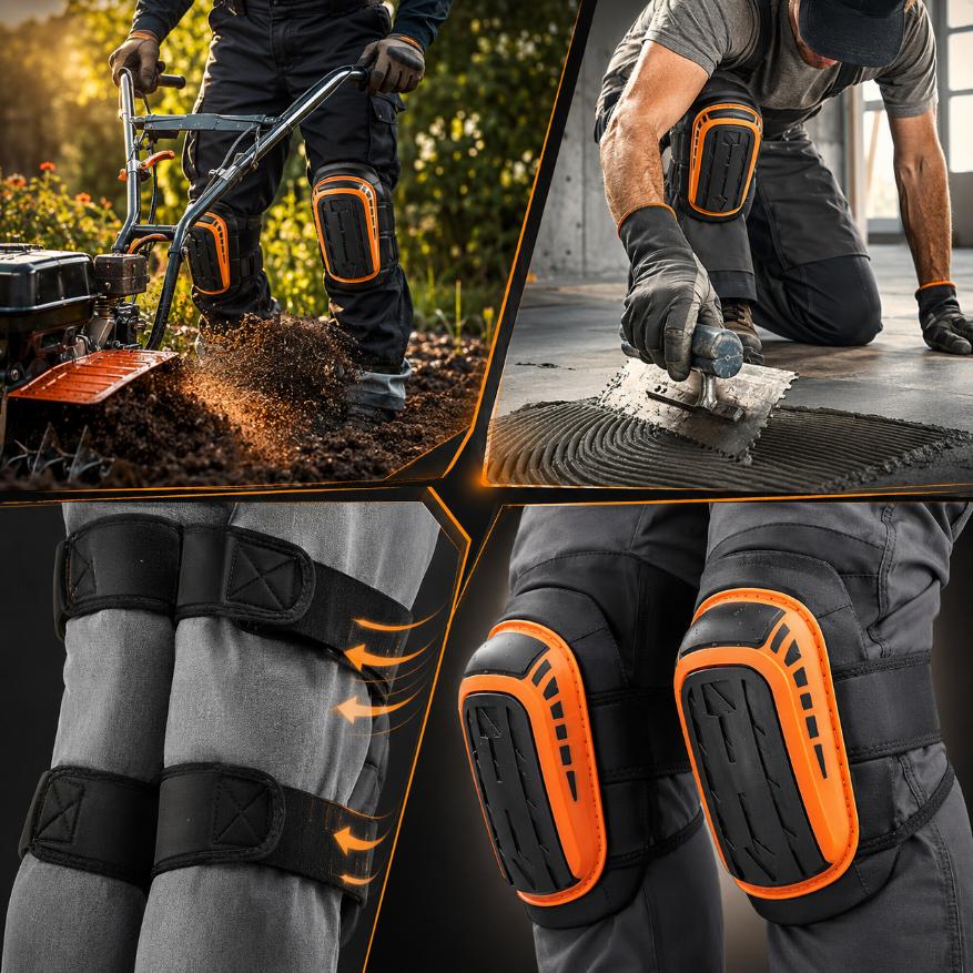 Work Knee Pads Gel Construction Knee Pads Strong Pair Abs 2