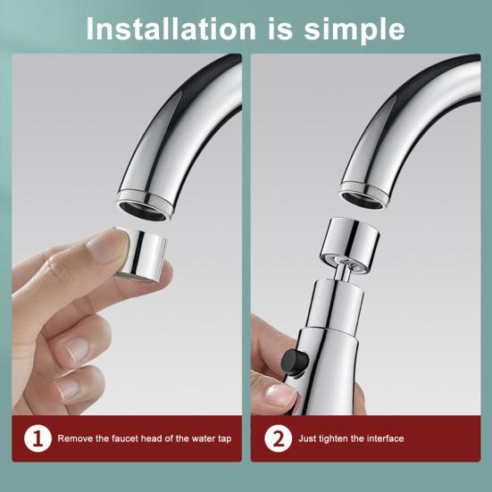 Kitchen Faucet Extender 360 Degrees Rotatable 3 Modes Adjustable Sprayer Attachment