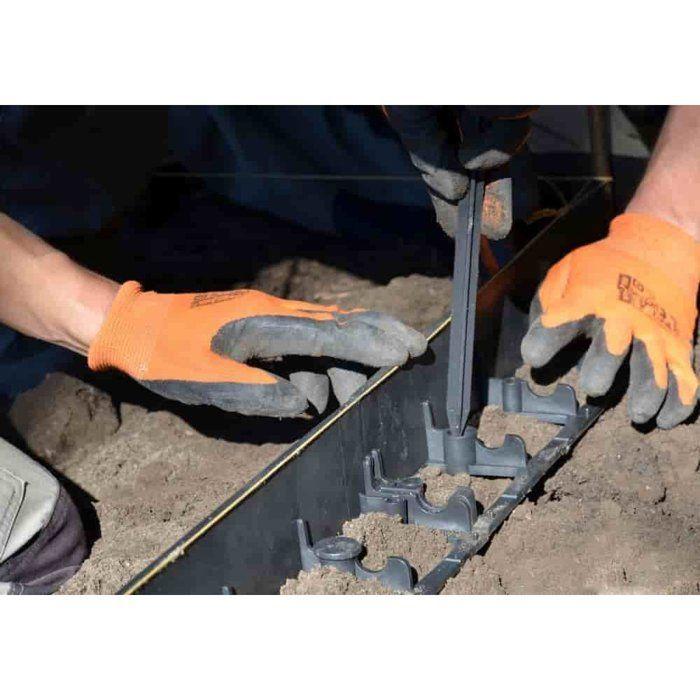 Clous de Fixation Jardin 20cm noir - Piquets d'ancrage robustes