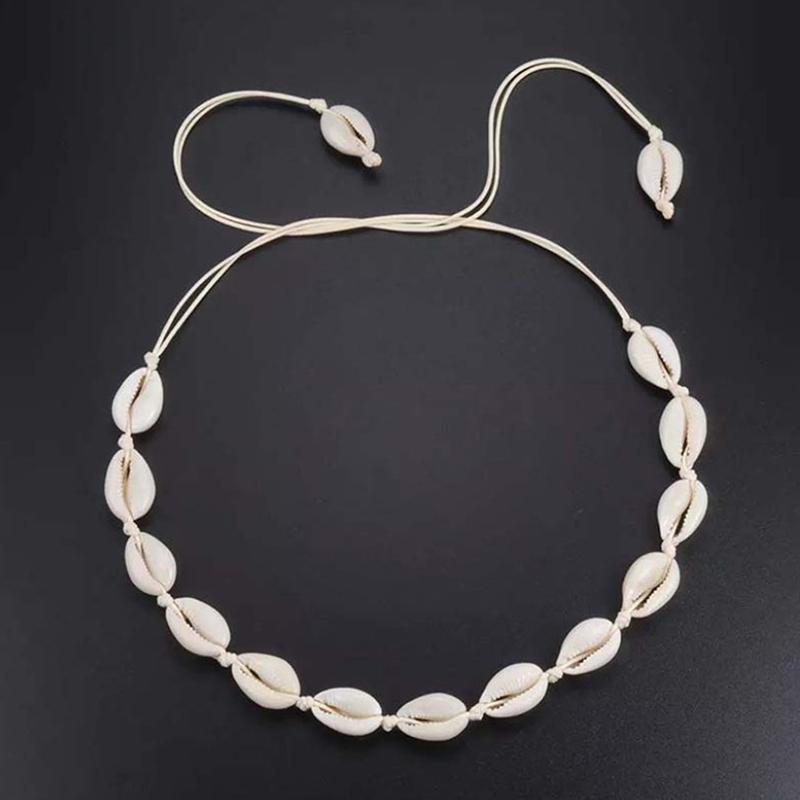Boho Beach Bohemian Shell Choker Necklaces For Women Girls Summer Jewelry Chained Shell Pendants Necklace