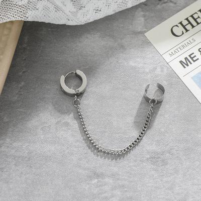 Модные серьги-манжеты с зажимом-цепочкой и кисточками, асимметричные серьги для женщин, корейские креативные ювелирные изделия, женские серьги-каффы