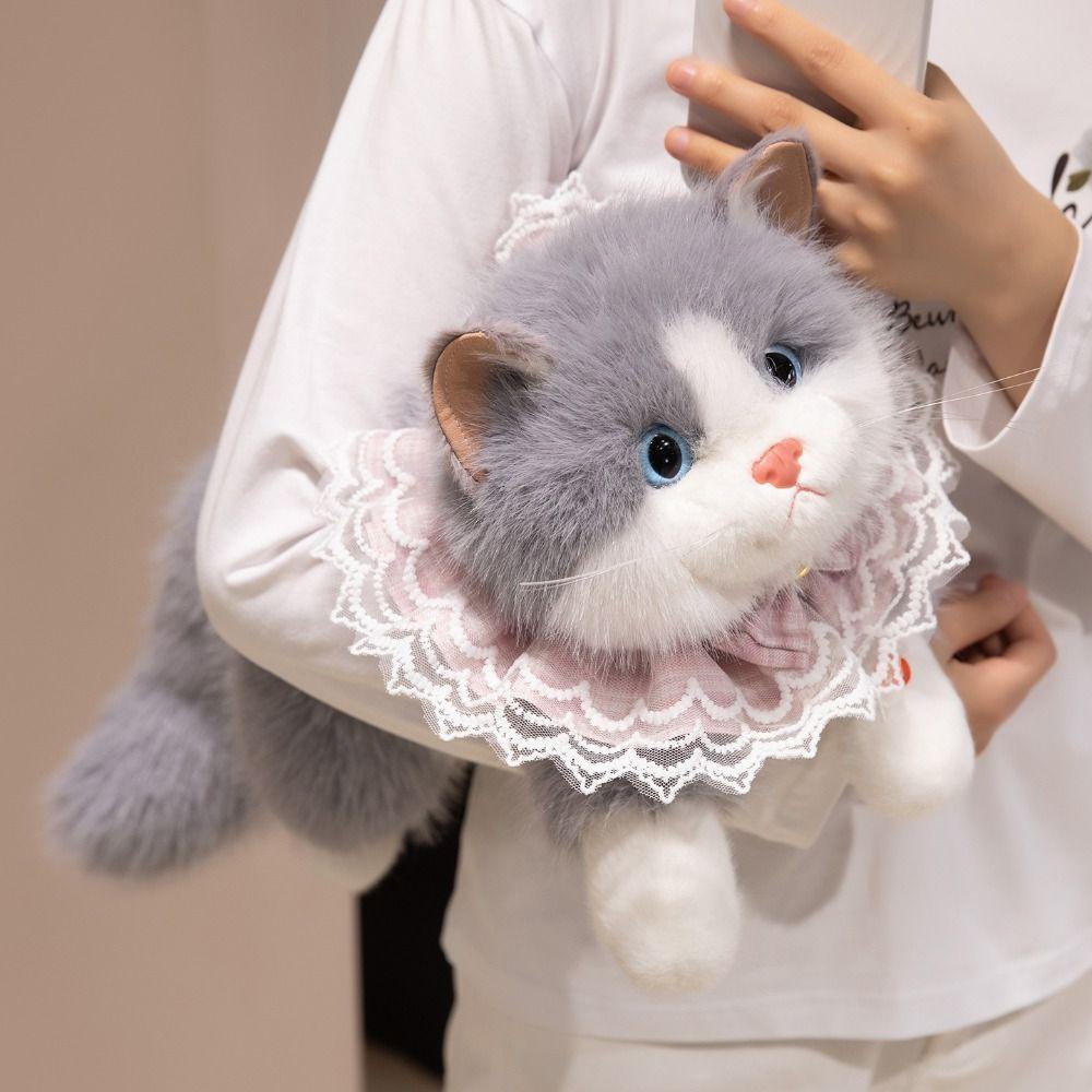 Soft Ragdoll Cat Plush Doll Voiced Realistic Cat Doll New Simulated Kitten Model  Home Decor