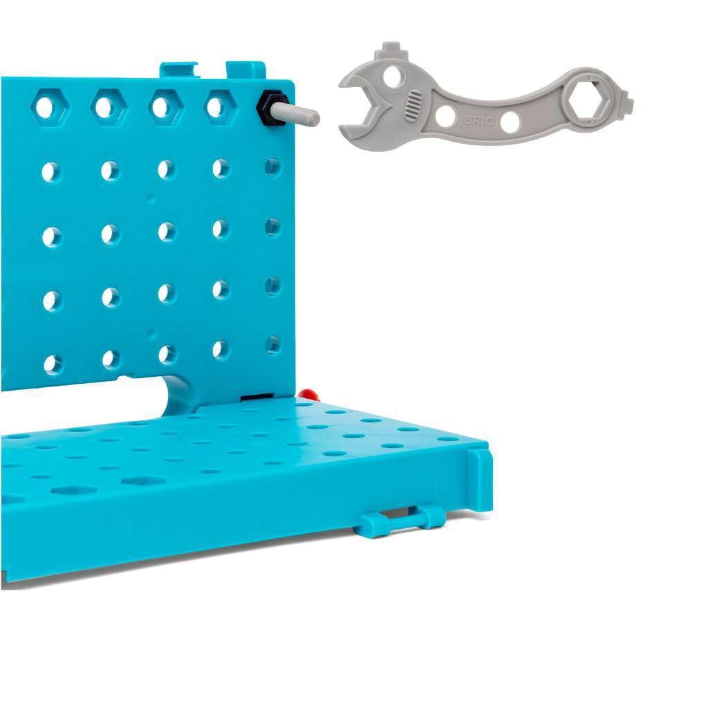 BRIO Builder Рабочий стол 34596 Возраст 3 года и старше Игрушка для игры с инструментами Развивающая игрушка Игра понарошку Синий "59 деталей" (Плотник Плей)