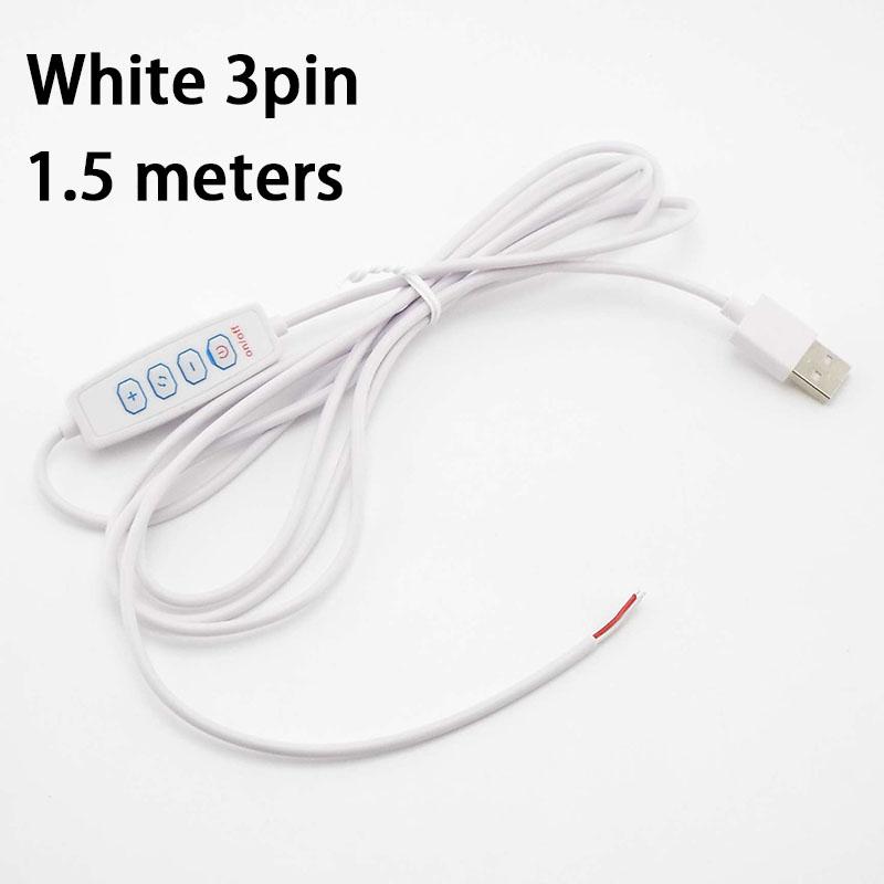 DC 5V LED 2-контактный 3-контактный Диммер USB-порт Питание сенсорное питание Удлинитель светового кабеля Провод Переключатель ВКЛ/ВЫКЛ Для светодиодной лампы