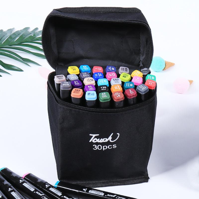 Набор художественных маркеров 24/30/36/48/60/80/168 шт., маркер на спиртовой основе, акварельная кисть, ручка для эскизов, маркер с двойным наконечником, художественная кисть для рисования, ручка