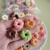 Cute 21mm Doughnuts Series Mini  Food Charms Flat Back Resin Scrapbooking DIY Jewelry Craft Decoration Slime Accessories