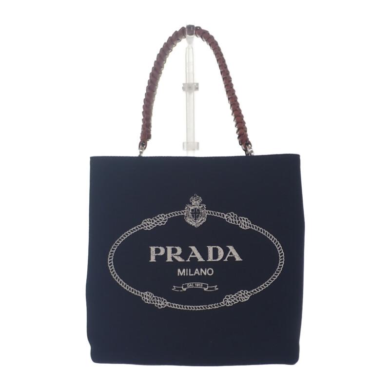 Prada 1BA212_2DID_F0B7K_V_POO Handbag black/Brown Canvas/leather Women