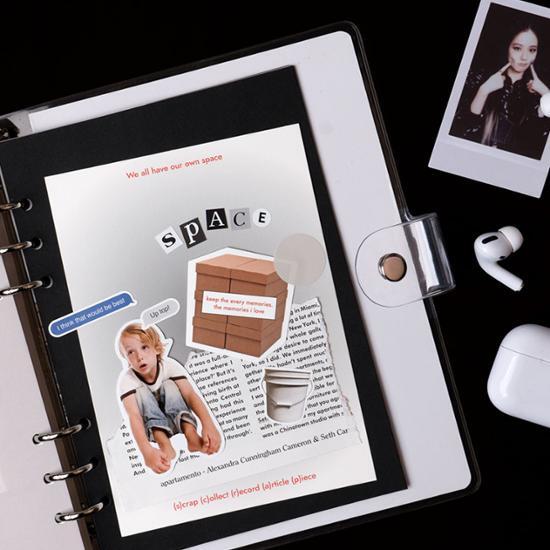 Luca Lab Scrap the Moment Пакет ежедневников постоянного года A5 с 6 отверстиями - популярная фраза в Корее.