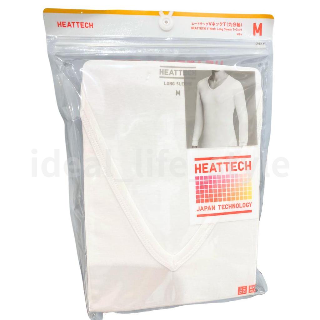Uniqlo HEATTECH Футболка с V-образным вырезом, с длинным рукавом S-4XL, рукав 9/10, мужская 479440, новая с этикеткой