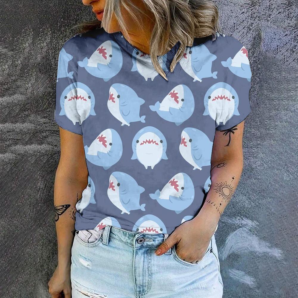 Футболка с круглым вырезом и принтом мультяшного кота, летняя, повседневная, дышащая, свободная, уличная, простая, женская футболка, топ