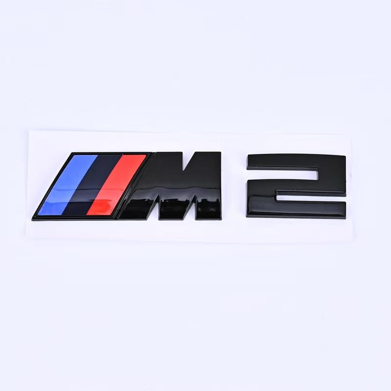 Suitable for BMW Group M standard M1 M2 M3 M4 M5 M6 M7 trunk tail standard ABS logo sticker modified silver/black.