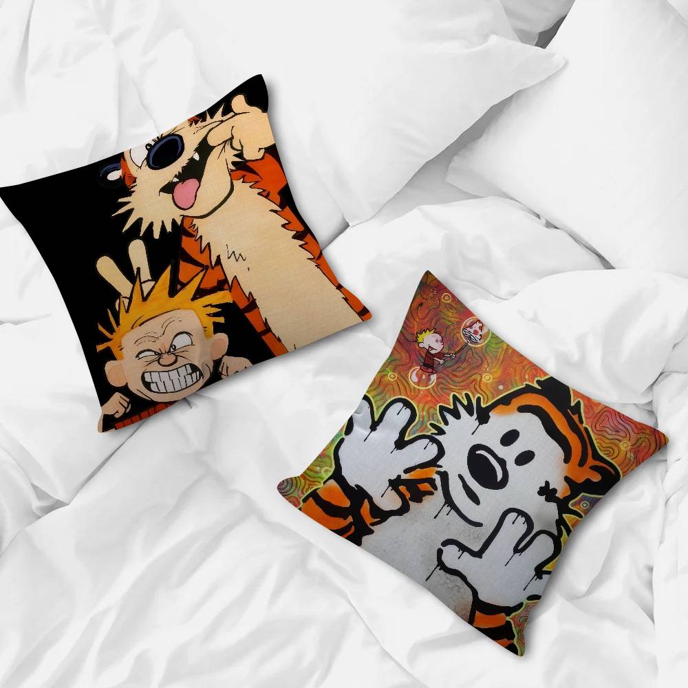Anime CCalvin and HHobbes pillow cover sofa cushion cover home room decoration children gift
