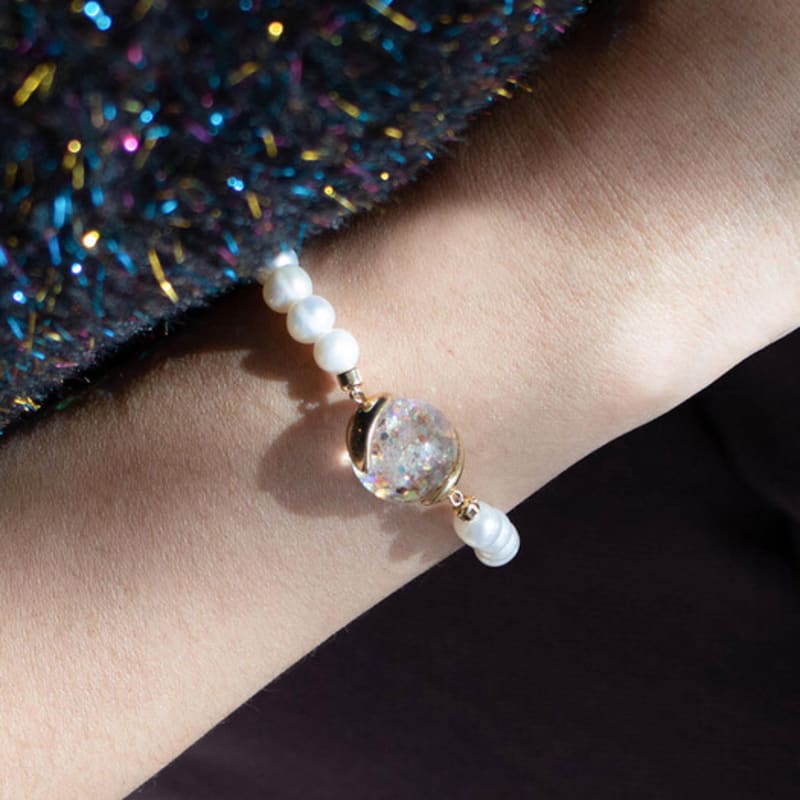 luvinball Glam Pearl Snowball Bracelet