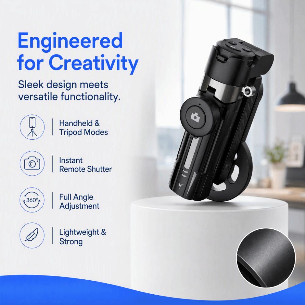 Magnetic Pocket Selfie Stick 360 Rotation Bluetooth Selfie Stick Phone Stand Phone Tripod Travel