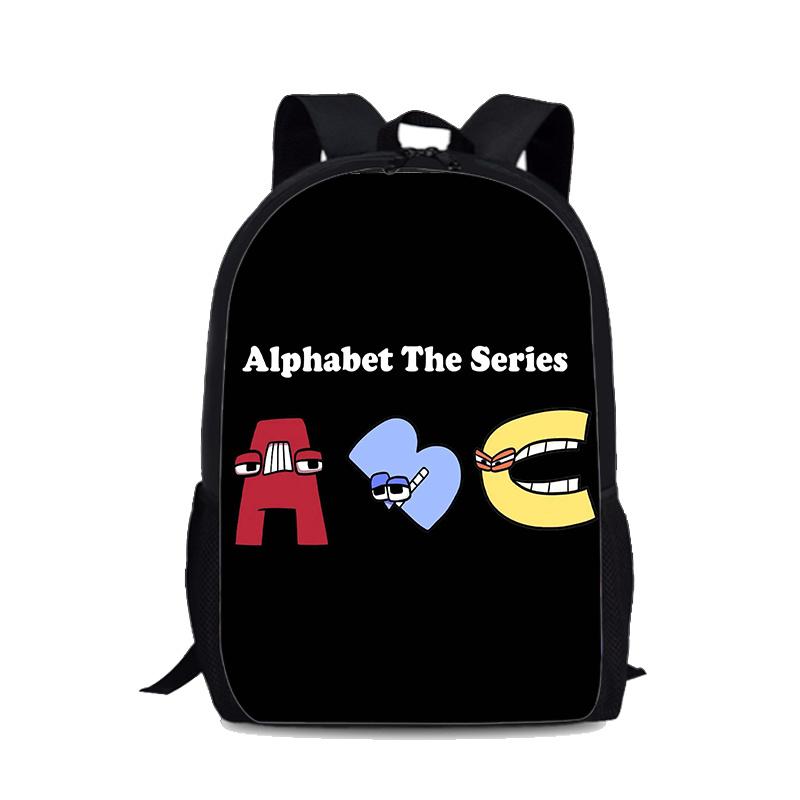 Игровой рюкзак Alphabet Lore для детей, школьная сумка 40 см/15,7 дюйма, рюкзак с молнией-молнией, сумки для книг для мальчиков и девочек, лучший подарок