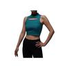 Solid Color Sleeveless Turtleneck Top Women Tops Navy-Blue DZ3235-318