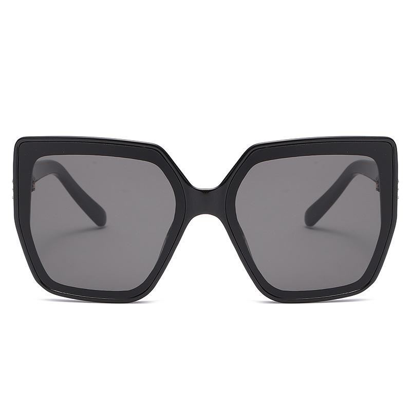 New retro large frame cat eye sunglasses women's European and American trend diamond sunglasses gradual change color glasses s