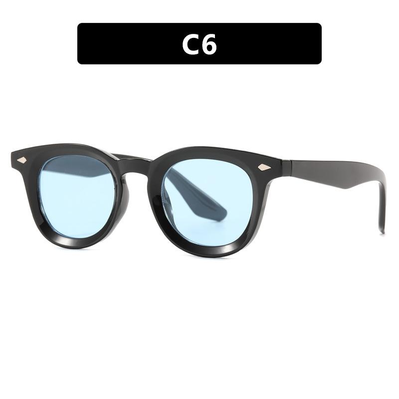 Luxury Brand Designer Small Frame Sunglasses Women For Men Popular Sun Glasses Vintage Punk Shade Rivet Concave Frame Eyeglasses