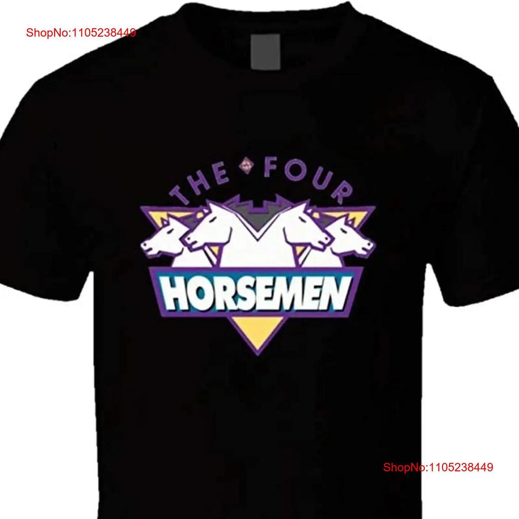 Four HorseUnisex Retro Logo RIC Flair shirt MatsuMake vintage Washed Slightly graphic designer clothes Breathable fashion