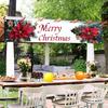 Merry Christmas Holiday Outdoor Christmas Banner, Garden Fence Porch Party Decor
