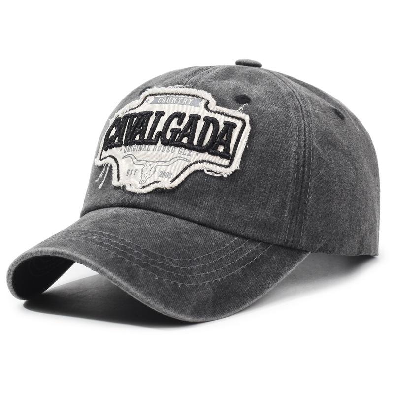 American Retro Washed Soft Top Embroidered Baseball Cap Female Face Small Sun Hat Street Casual Cap Male
