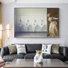 Girl Curious About Men's Toilet Poster Prints Canvas Wall Funny Famous Painting Wall Art Picture for Toilet Bathroom Home Decor