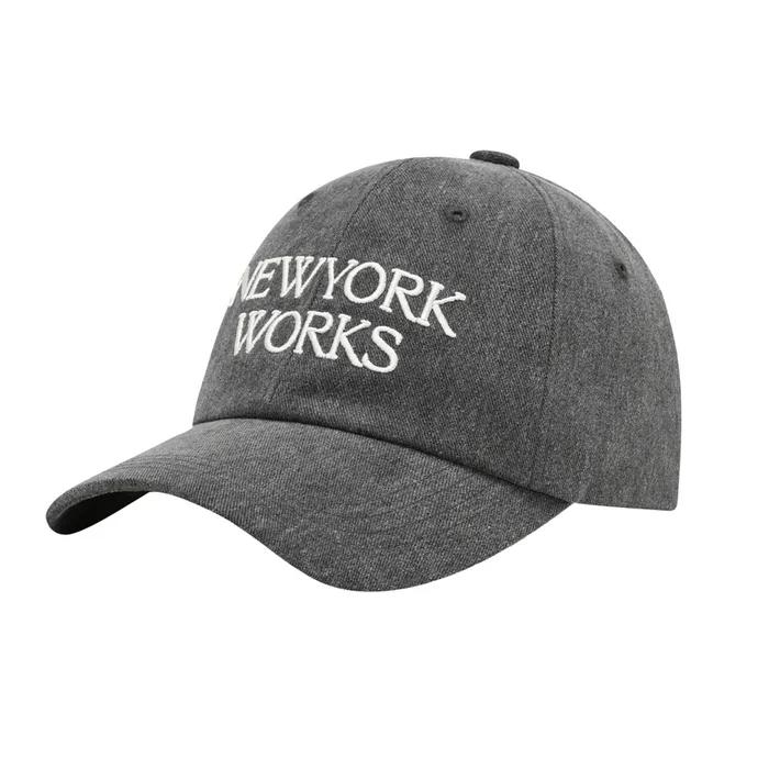 [NEWYORKWORKS]_Кепка с логотипом SIGNAUTRE_УГОЛЬНЫЙ