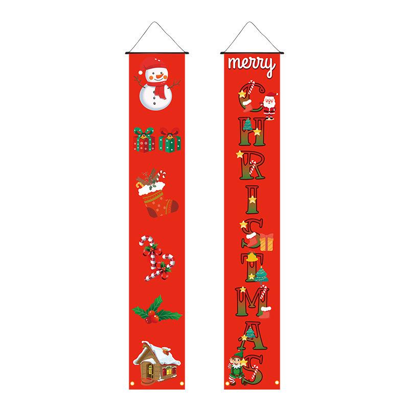 New Christmas Hanging Flag: Atmosphere Decoration, Ins Style Background Cloth, Custom Christmas Couplets for Porch (2026).
