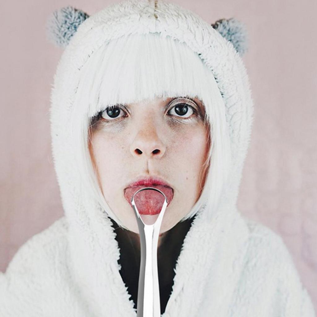 Безопасный скребок для языка из нержавеющей стали, очиститель для удаления налета, средство для свежего дыхания