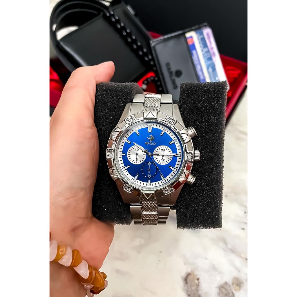 Men's Watch Card Holder Belt Wallet Prayer Beads Bracelet Suit Combination Set Gift For Lovers Engagement Special