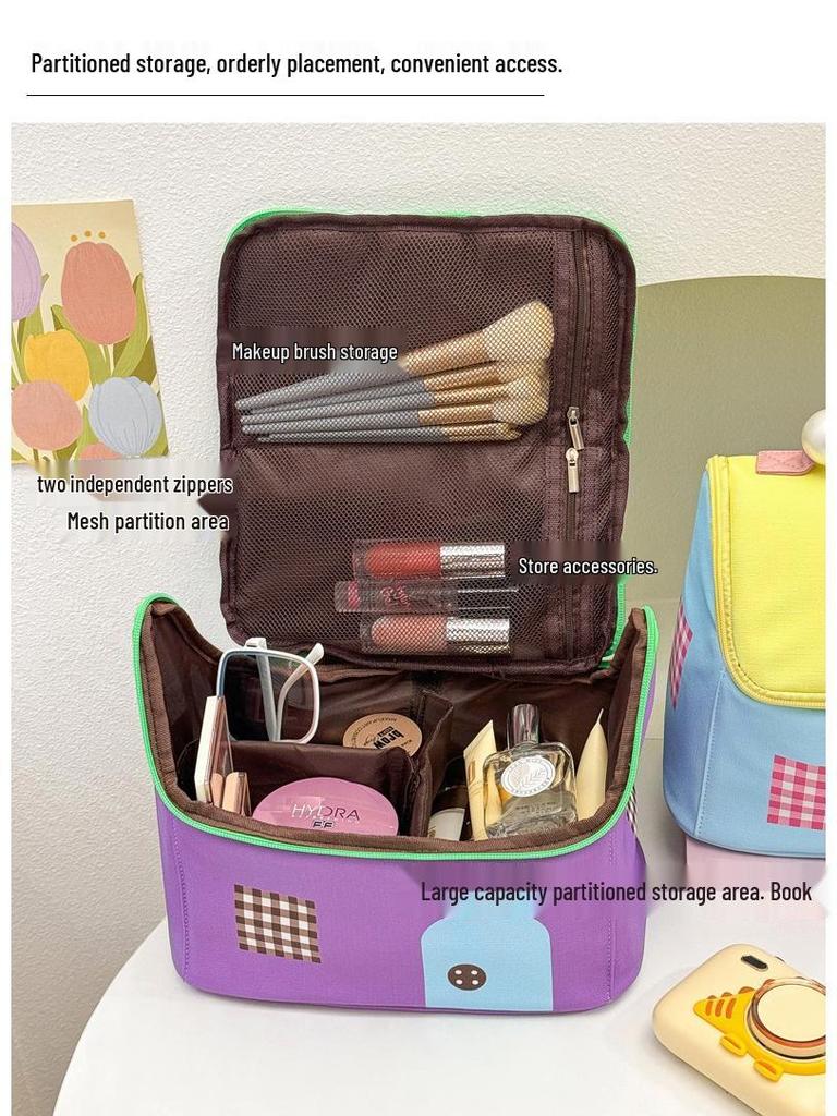 Dopamine House Women's Waterproof Travel Makeup Bag - Large Capacity, Portable Storage Handbag