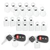 20pcs PU Leather Blank Keychain Craft Charm Heat Transfer Key Chain Rings Keyring Present Making