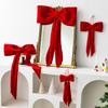 Velvet Large Bow Christmas Tree Decoration Pendant Enlarged Christmas Bows Hanging Ornaments Diy Wedding Decor Home Party Decor