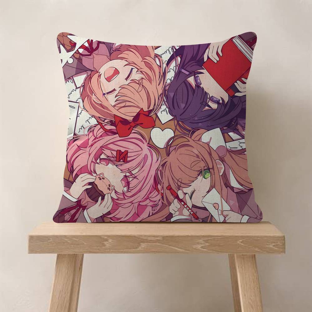 Игра Doki DDoki Литературный Клуб Мультяшная Подушка Подарки Домашний Офис Мебель Спальня Диван Автомобильная Подушка Чехол xсм