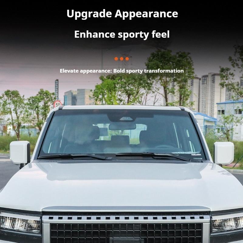 For Toyota Land Cruiser Prado 250 LC250 2024 Car Front Windshield Side Decoration Sticker with Carbon Fiber Pattern Accessories