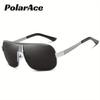PolarAce Unisex Polarizing Alloy Square Oversized Frame Sunglasses Cycling Sunglasses, UV400