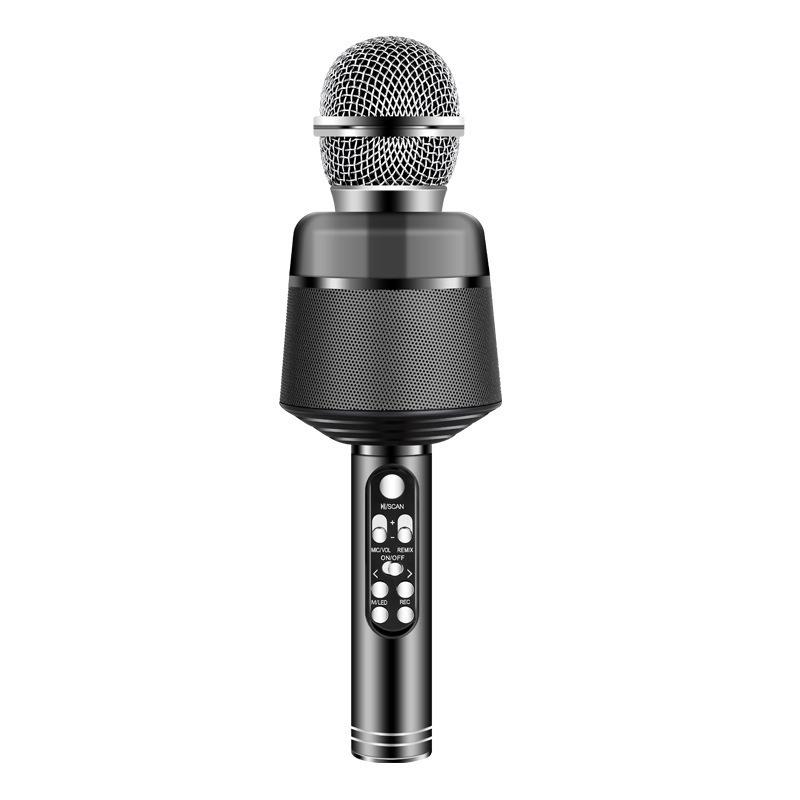 Professional Wireless Bluetooth Karaoke Microphone Colorful Lighting Singing Recorder Music Player For Ktv Birthday Party