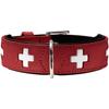 Collier pour chien - HUNTER - Swiss - Rouge - Moyen - Cuir de vache nappa