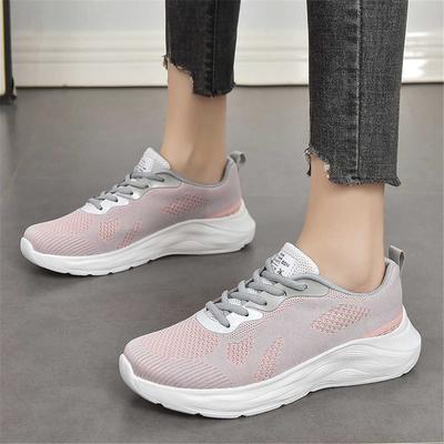 Модные сетчатые вязаные белые женские спортивные туфли, повседневные черные женские кроссовки, черные женские теннисные туфли, уникальный производитель, дешевле, максимальный комфорт