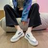 Весна Новая корейская версия Маленькие белые туфли для студентов Толстая подошва Кексы Повседневная обувь для доски